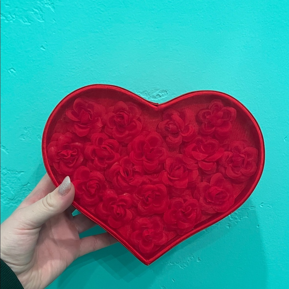 Heart-Shaped Red Rose Box